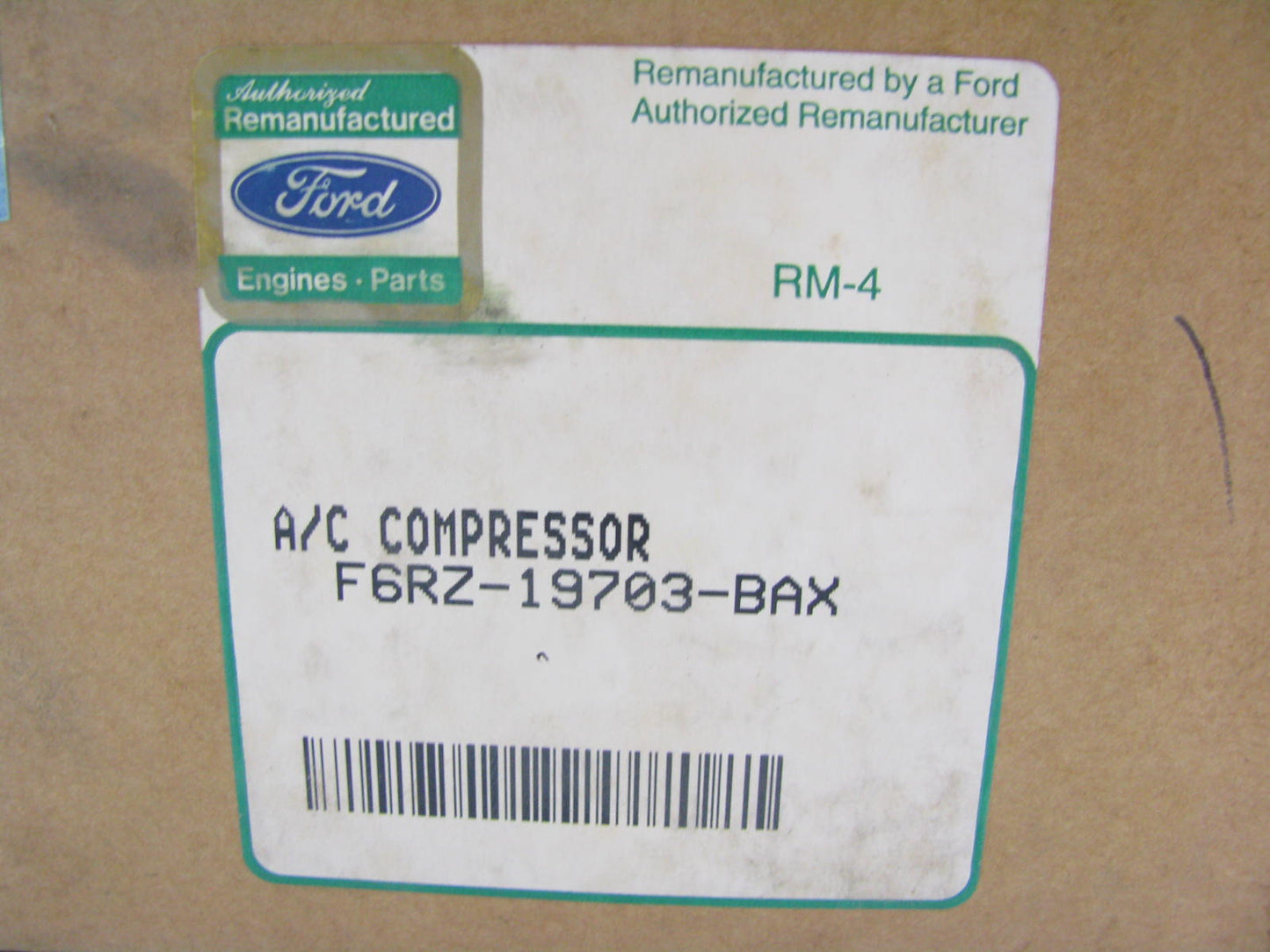 Reman - OEM Ford F6RZ-19703-BAX A/C Compressor Assembly W/O Clutch