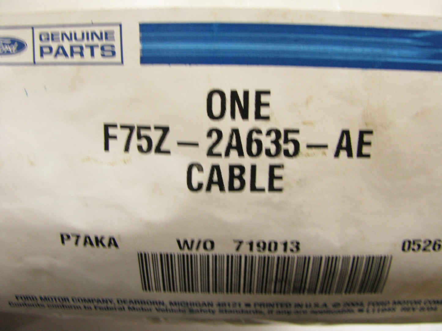 NEW - OEM Ford F75Z-2A635-AE Parking Brake Cable - Rear Right