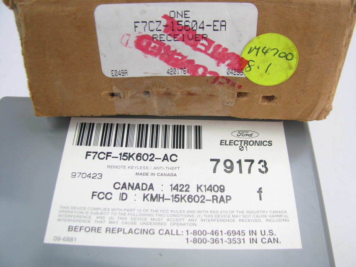 NEW GENUINE Anti-theft Keyless Entry Control Module Computer ECU F7CF-15K602-AC