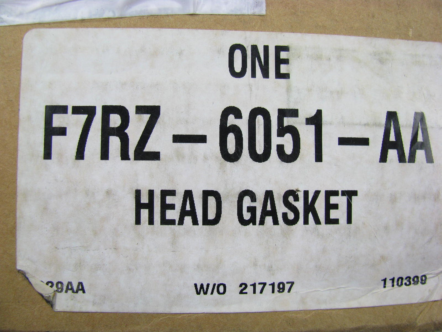 NEW GENUINE OEM 95-00 Ford RIGHT SIDE Cylinder Head Gasket 2.5L V6 F7RZ-6051-AA