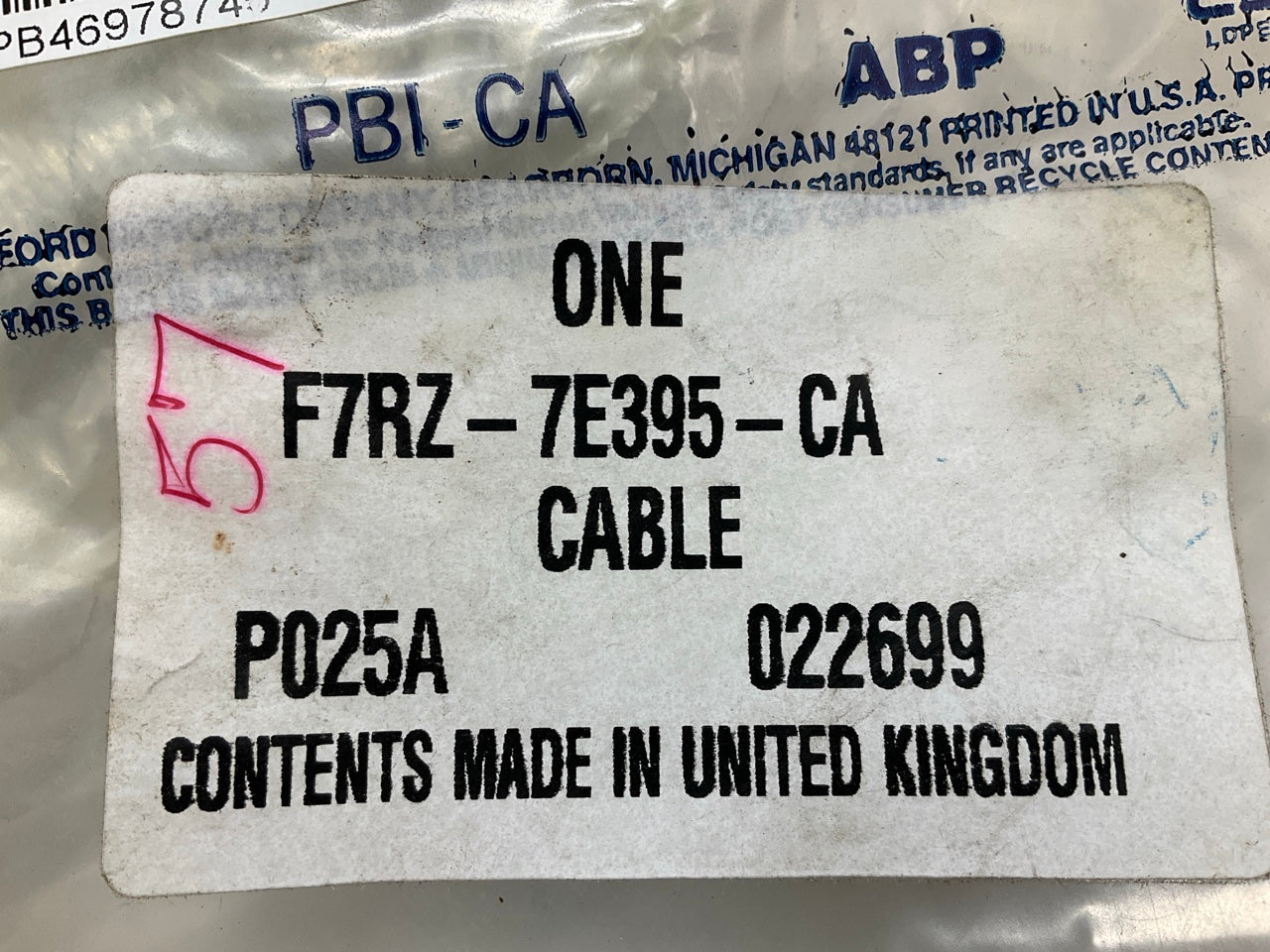 NEW - OEM Ford F7RZ-7E395-CA Shift Cable 1998-2000 Contour, Mystique MTX75