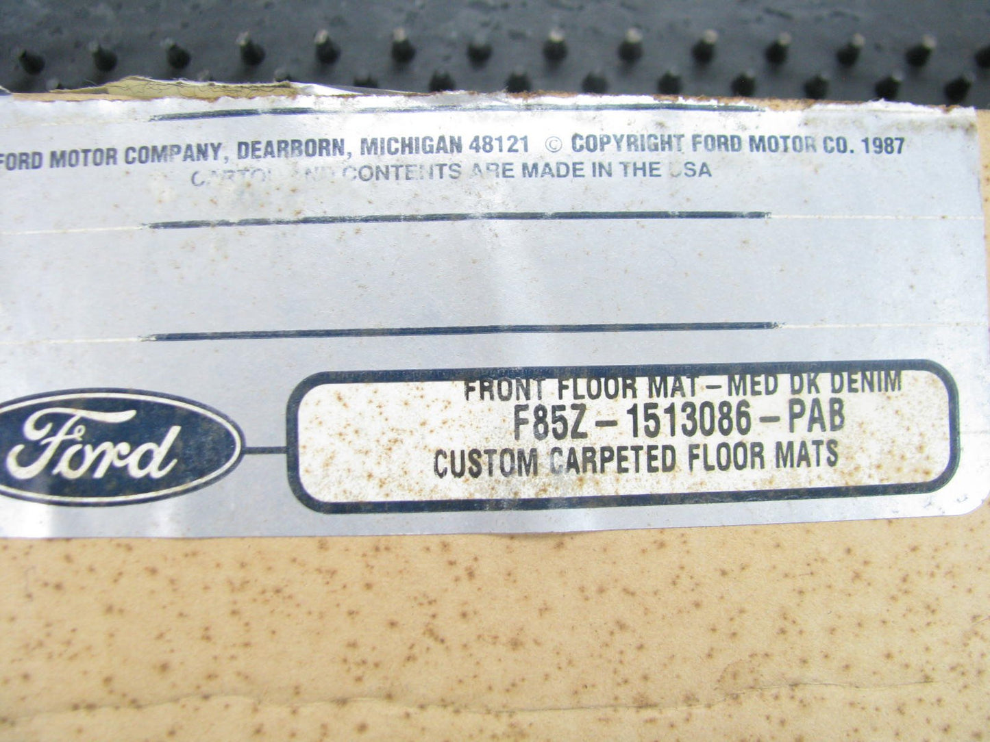 DARK DENIM BLUE - OEM Ford F85Z-1513086-PAB Accessory Floor Mats - 1998-99 F-150