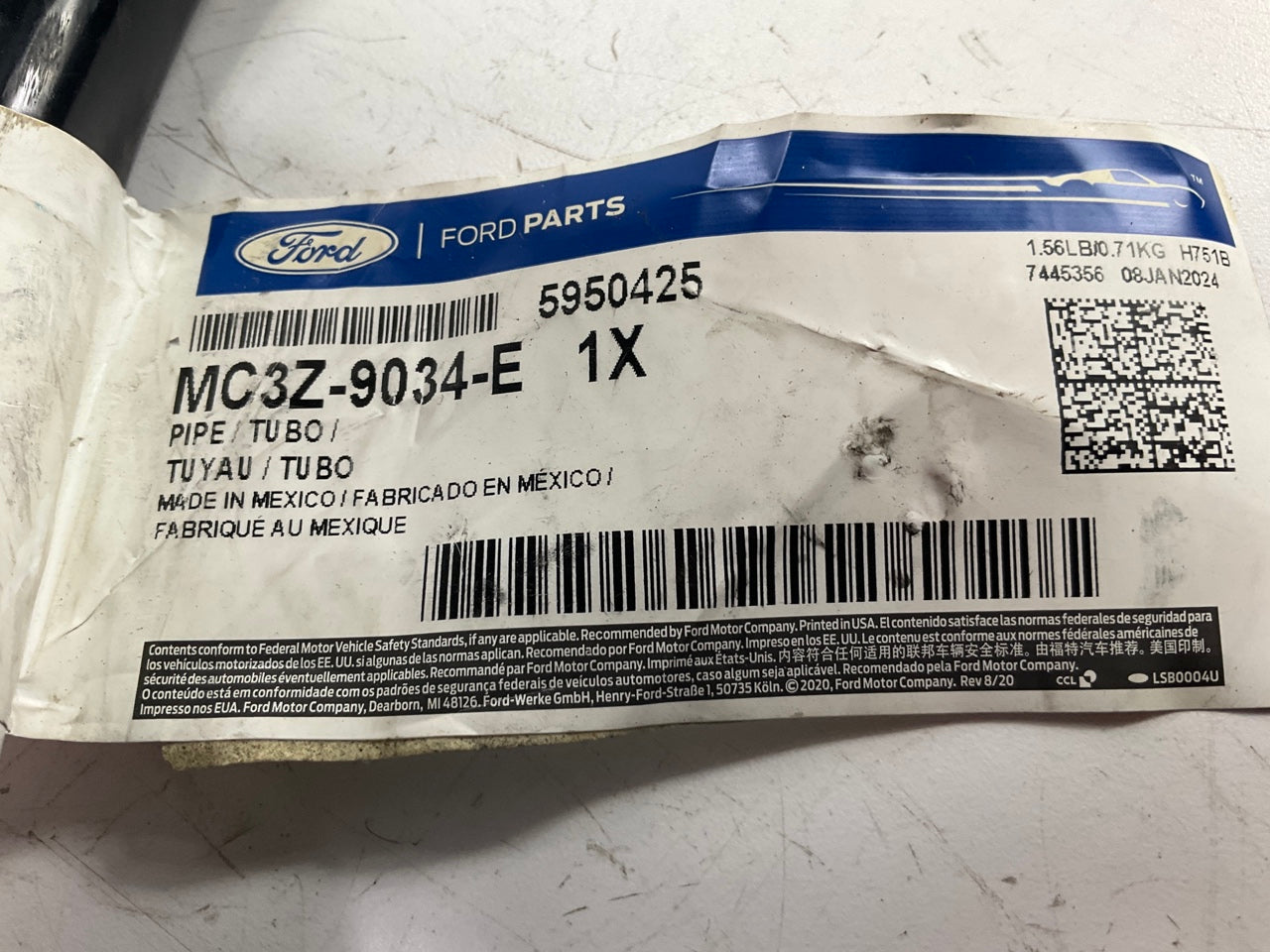 NEW OEM Ford MC3Z-9034-E Fuel Tank Filler Pipe 20-22 F-250 F-350 Super Duty GAS