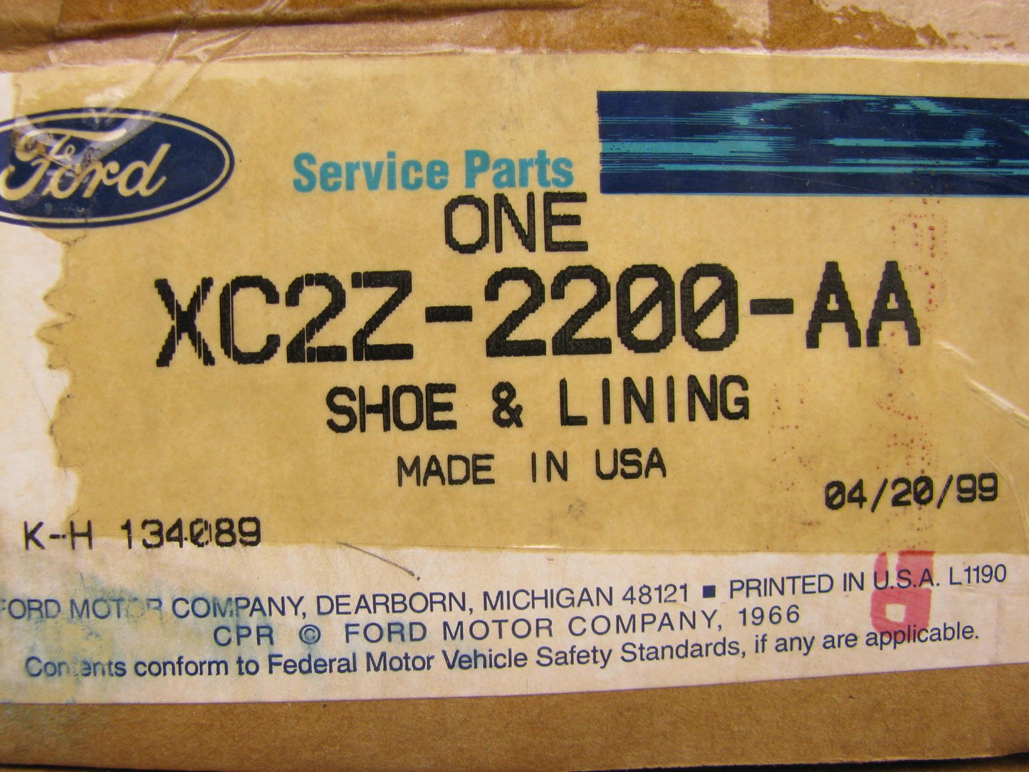 New Genuine OEM Ford Rear Disc Brake Pads XC2Z-2200-AA