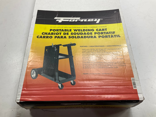 Forney 332 Portable Welding Cart, 3-Shelves With Cylinder Rack