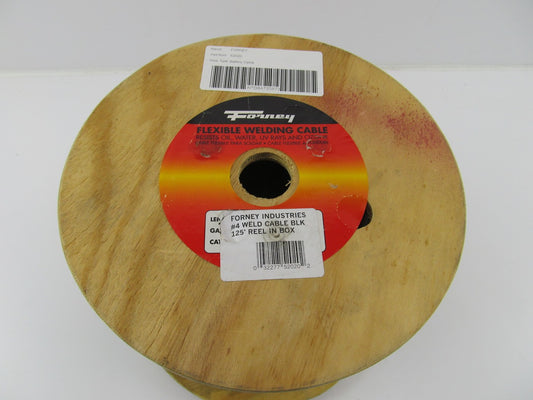125 FEET - Forney 52020 Flexible Welding Cable, 4-Gauge, 125-Foot Reel