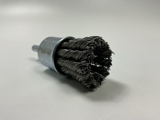 Forney 60002 Command PRO End Brush, Knotted, 1 In X .020 In X 1/4 In Shank