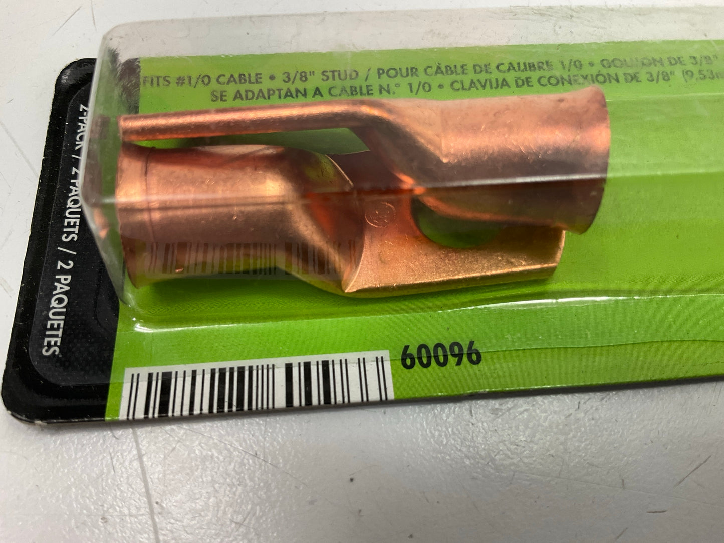 Forney 60096 - 3/8'' Stud Copper Battery Terminal For Cable #1/0 - Pack Of 2