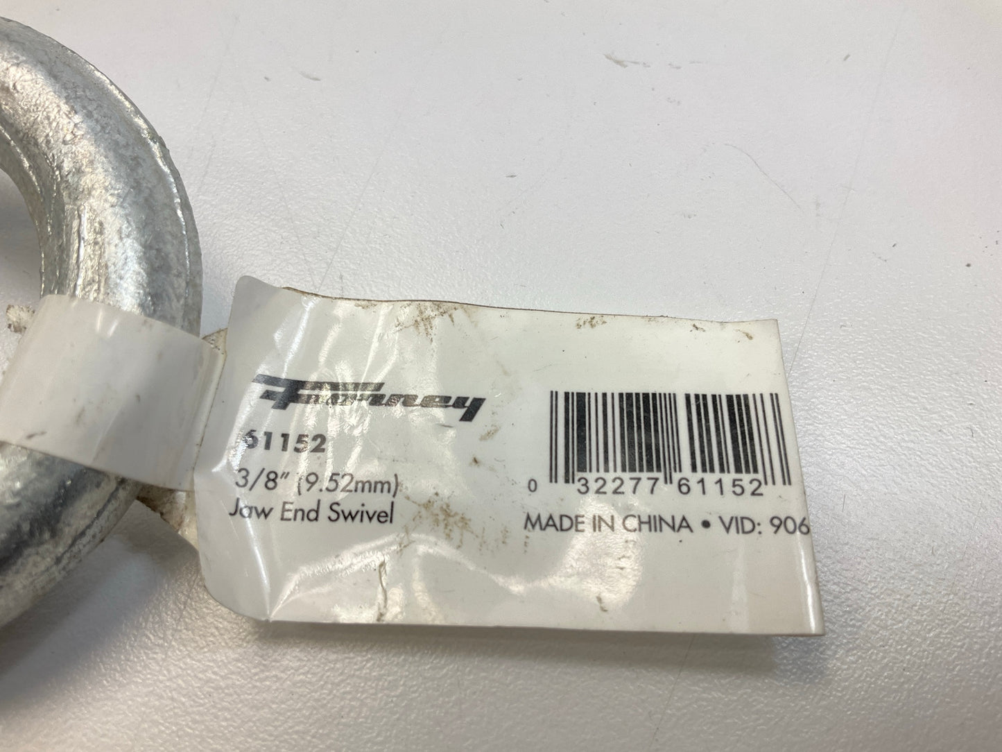Forney 61152 Forged Swivel, 3/8'', Jaw End