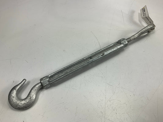 Forney 61322 Turnbuckle, 3/8 In X 6 In, Hook And Eye Galvanized
