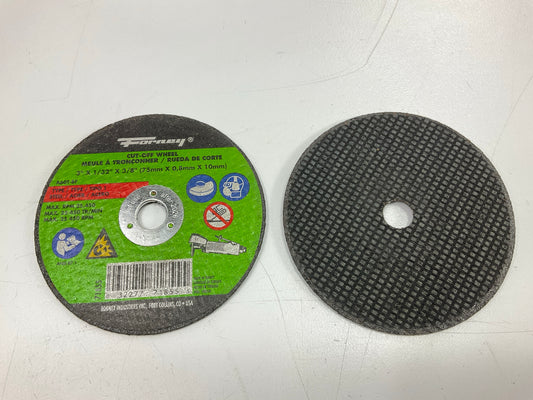 (17) Forney 71855 Steel Grinding / Cut-Off Wheel, Type 1, 3'' X 1/32'' X 3/8''