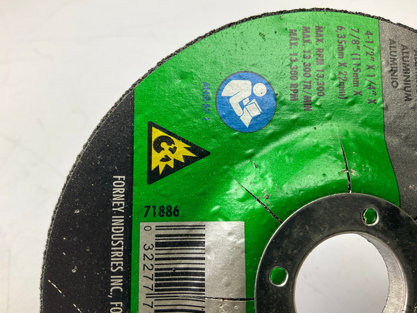 Forney 71886 Grinding Wheel Disc, 4-1/2'', 7/8'' Arbor, 1/4'' Thick