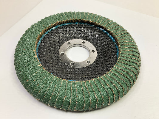 Forney 71940 Curved Edge Flap Disc, 4-1/2 In X 7/8 In, 40 Grit