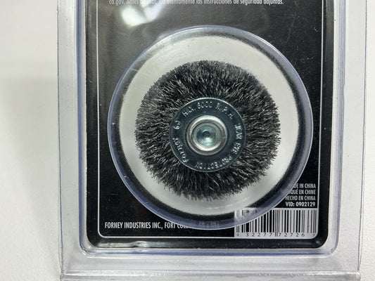 Forney 72726 Wire Wheel, Crimped, 1-1/2 In X .008 In X 1/4 In Hex Shank