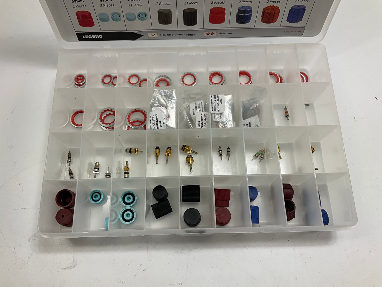 Four Seasons 24818 A/C Specialist O-Ring Tech (4) Tray Parts Assortment, 551 PCS