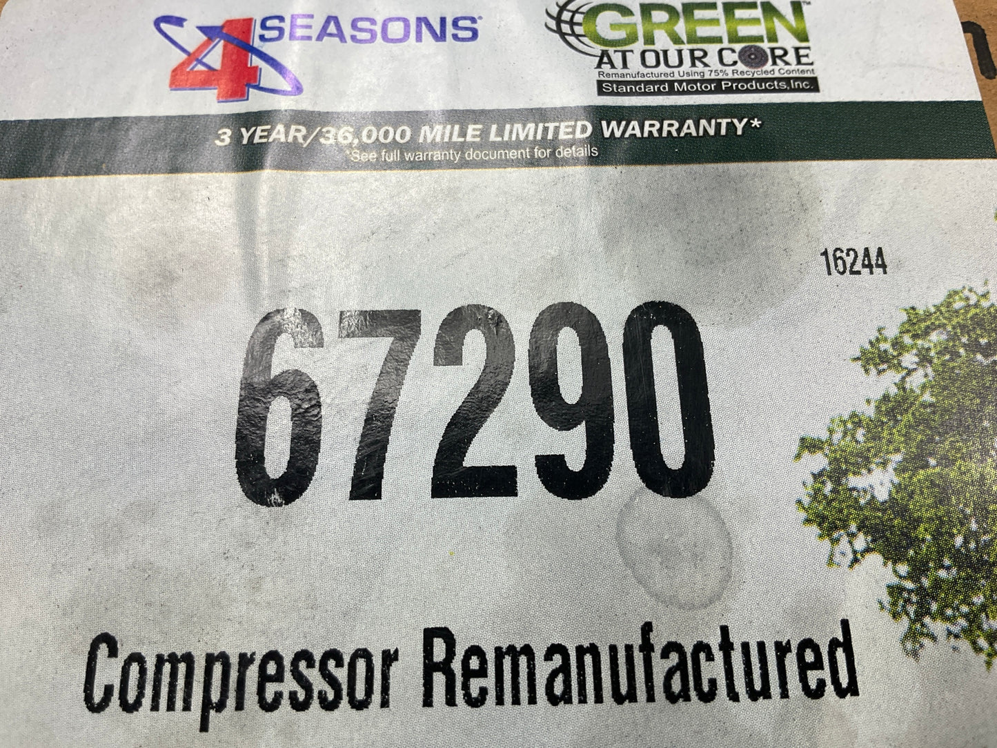 REMAN. Four Seasons 67290 A/C Compressor For 1998-2002 Chevrolet Prizm