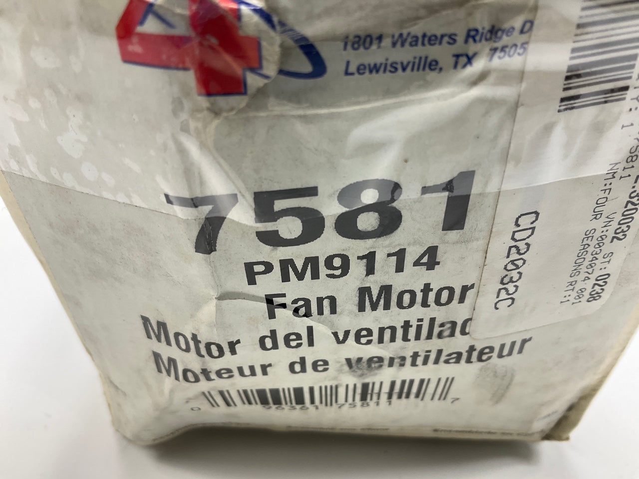 Four Seasons 7581 AC Condenser Radiator Fan Motor