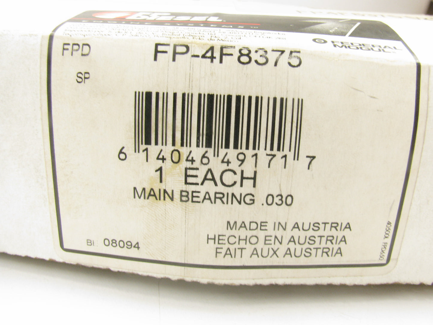 FP Diesel FP-4F8375 Engine Main Bearing (Position 1) .030'' For CAT D315