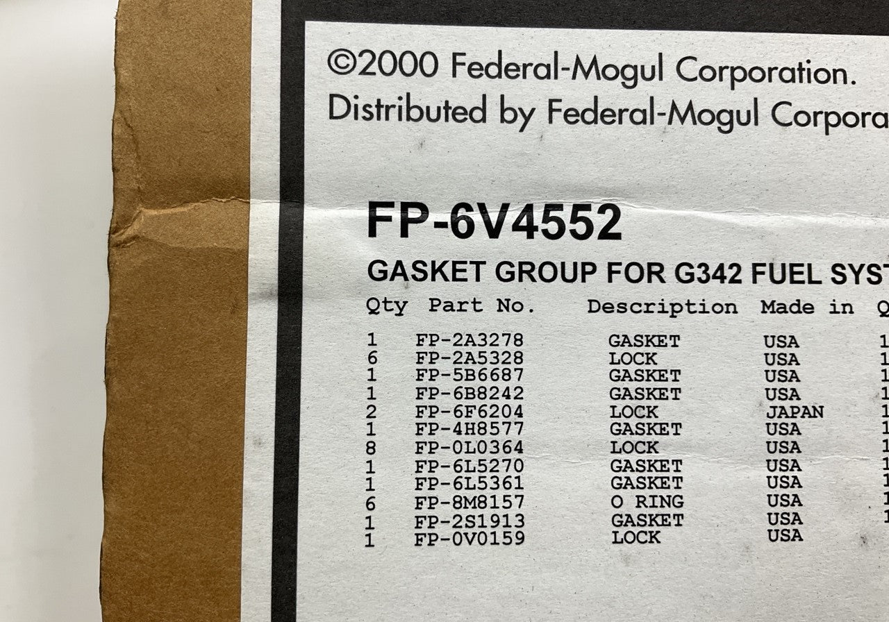 Fp Diesel FP-6V4552 Gasket Kit For CAT G342 Fuel System # 6V4552