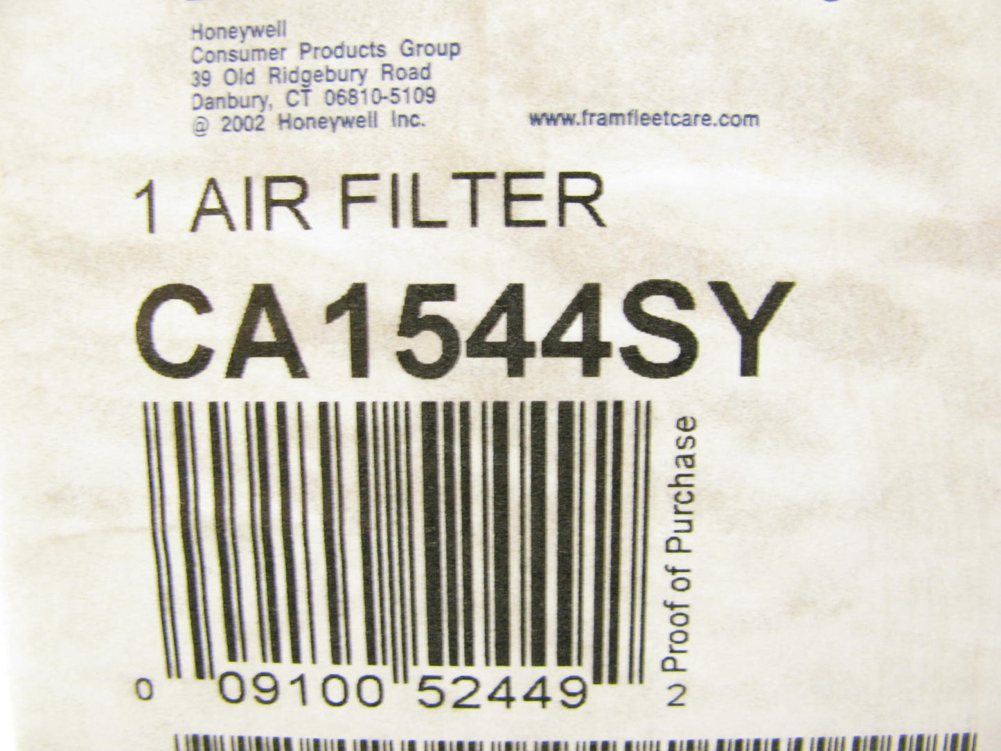 Fram CA1544SY Air Filter Replaces 46522 A63459 LAF9410 AF478 AF4103 P119410