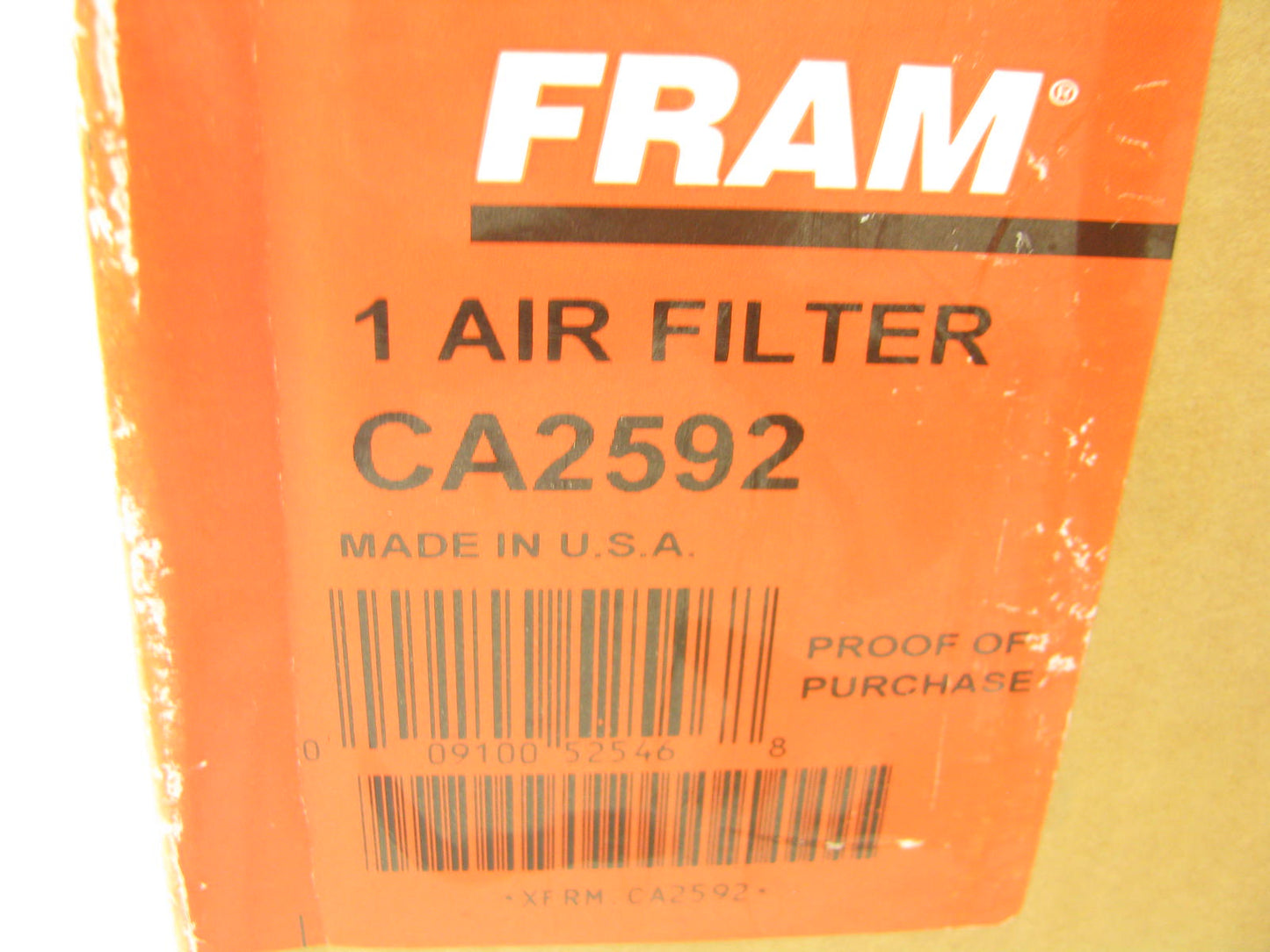 Fram CA2592 Air Filter Replaces 42255 A43230 LAF1882 AF672 AF1820M P181123