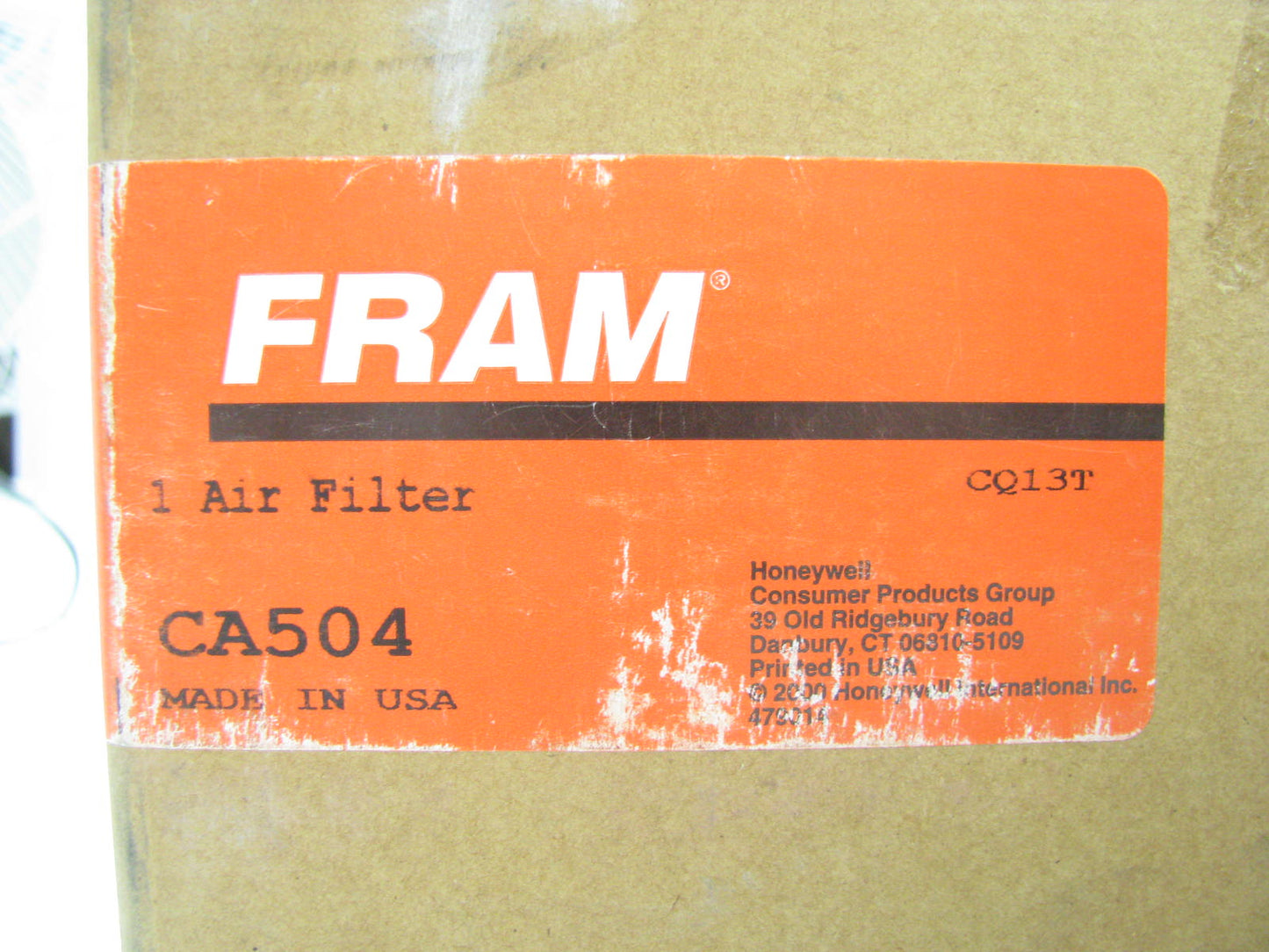 Fram CA504 Air Filter Replaces 42915; PA1932; P113395; LAF5859