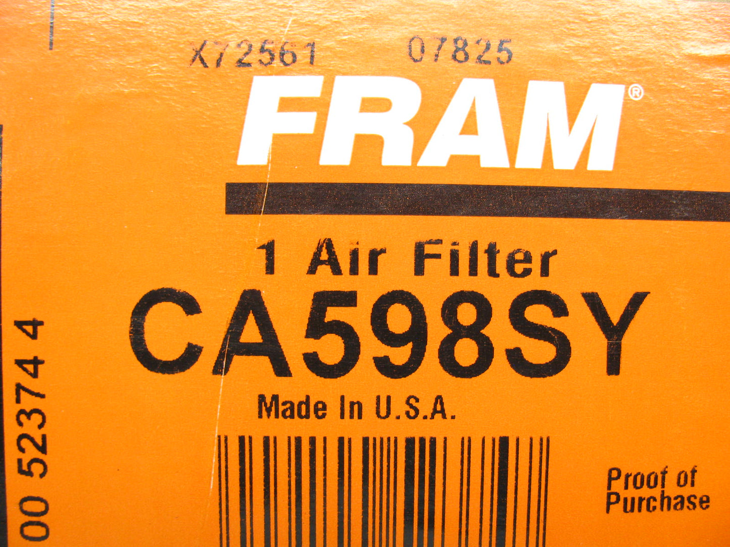 Fram CA598SY Air Filter Replaces PA2359 1P6450 24889 42981 LAF7360 A536C