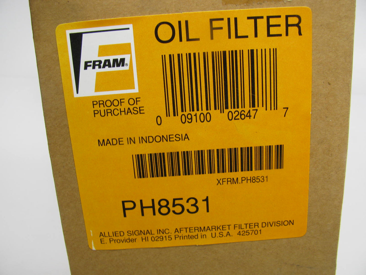 Fram PH8531 Engine Oil Filter Replaces 57034 P502093 BD7158 LFP5954 BD7158