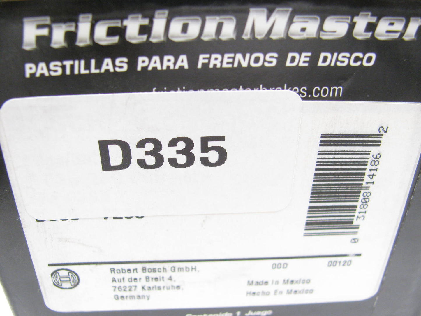 Friction Master D335 Rear Disc Brake Pads - Ceramic