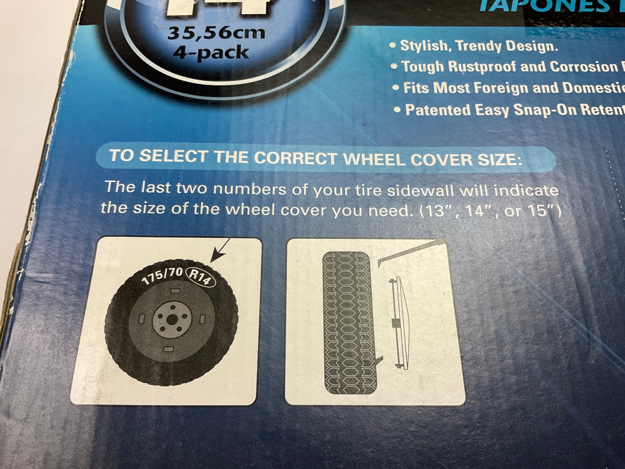 COSMETIC SCUFFS - Futura KT995-14SL Wheel Cover Set - 14'' Universal Wheel Covers