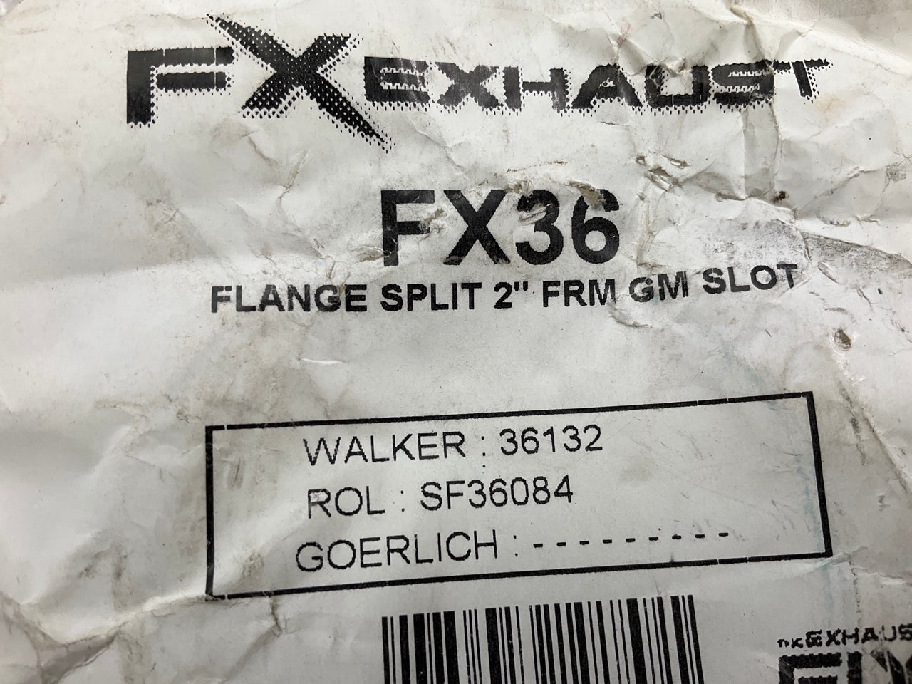 FX36 2-1/4'' 2.25'' ID Exhaust Flange Formed Oval Side Split For 2'' OD Flared Pipe