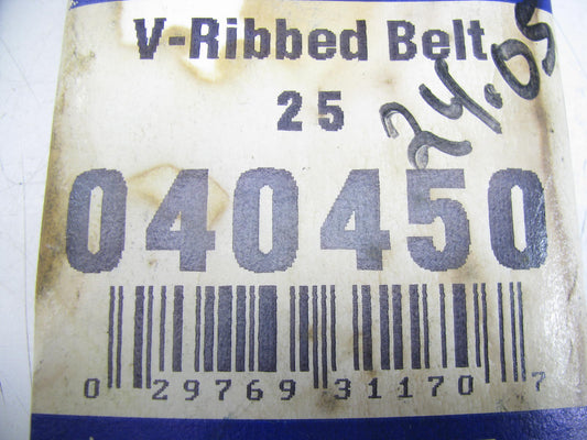 Gates 040450 Serpentine Belt - 0.56'' X 45.50'' - 4 Ribs