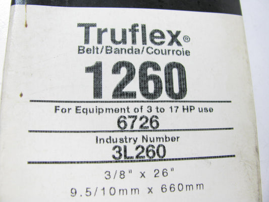 Gates 1260 Power Equipment Accessory Drive Belt - 3/8'' X 26''
