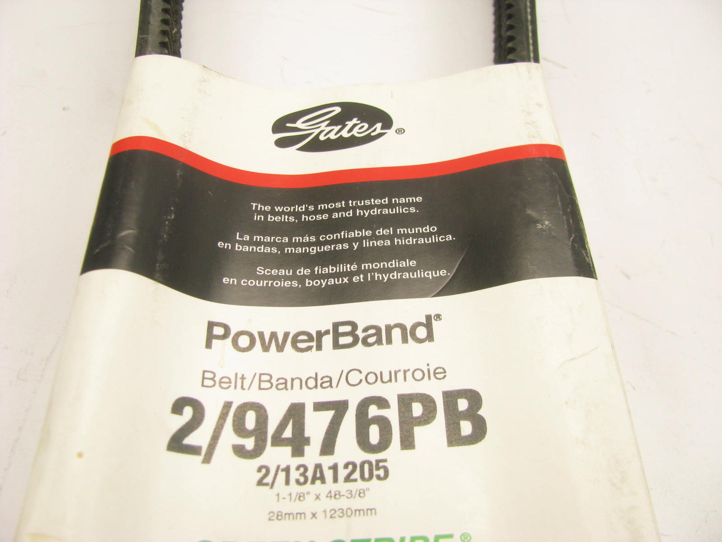 Gates 2/9476PB Banded Accessory Drive Belt - 1.125'' X 48-3/8'' - 2 Strand