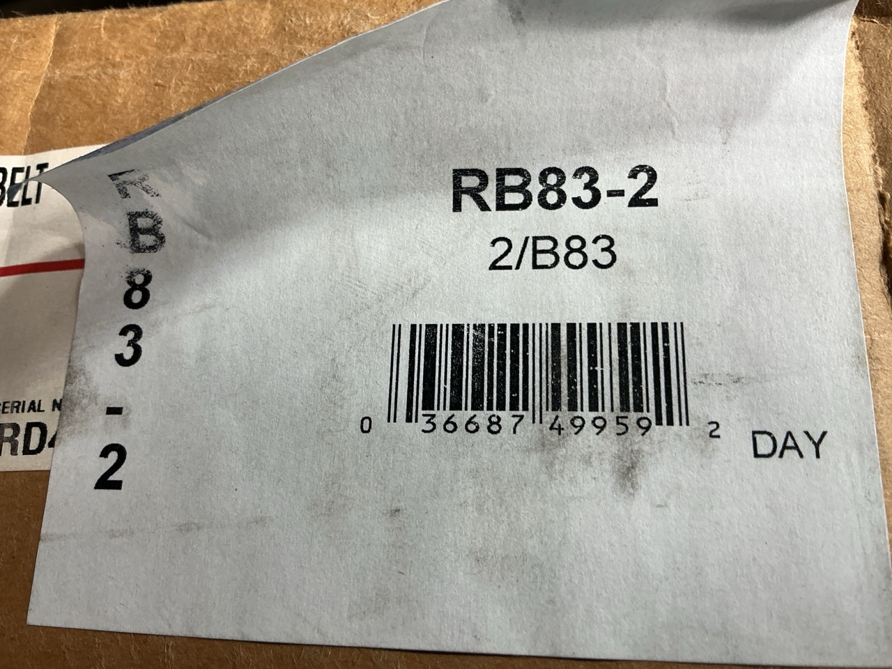 Gates 2/B83 B83 Banded Classical V-Belt, 86'' Outside Length, 2-strand