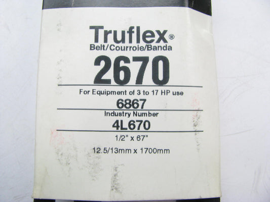 Gates 2670 Power Equipment Accessory Drive Belt - 1/2'' X 67''