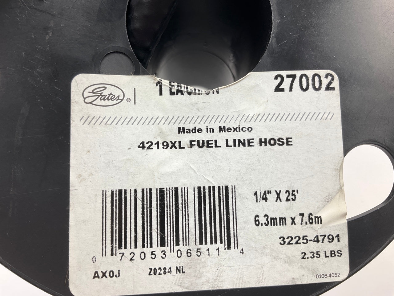 25 FEET - Gates 27002 Safety Stripe Fuel PCV EEC Line Hose, 1/4'' ID