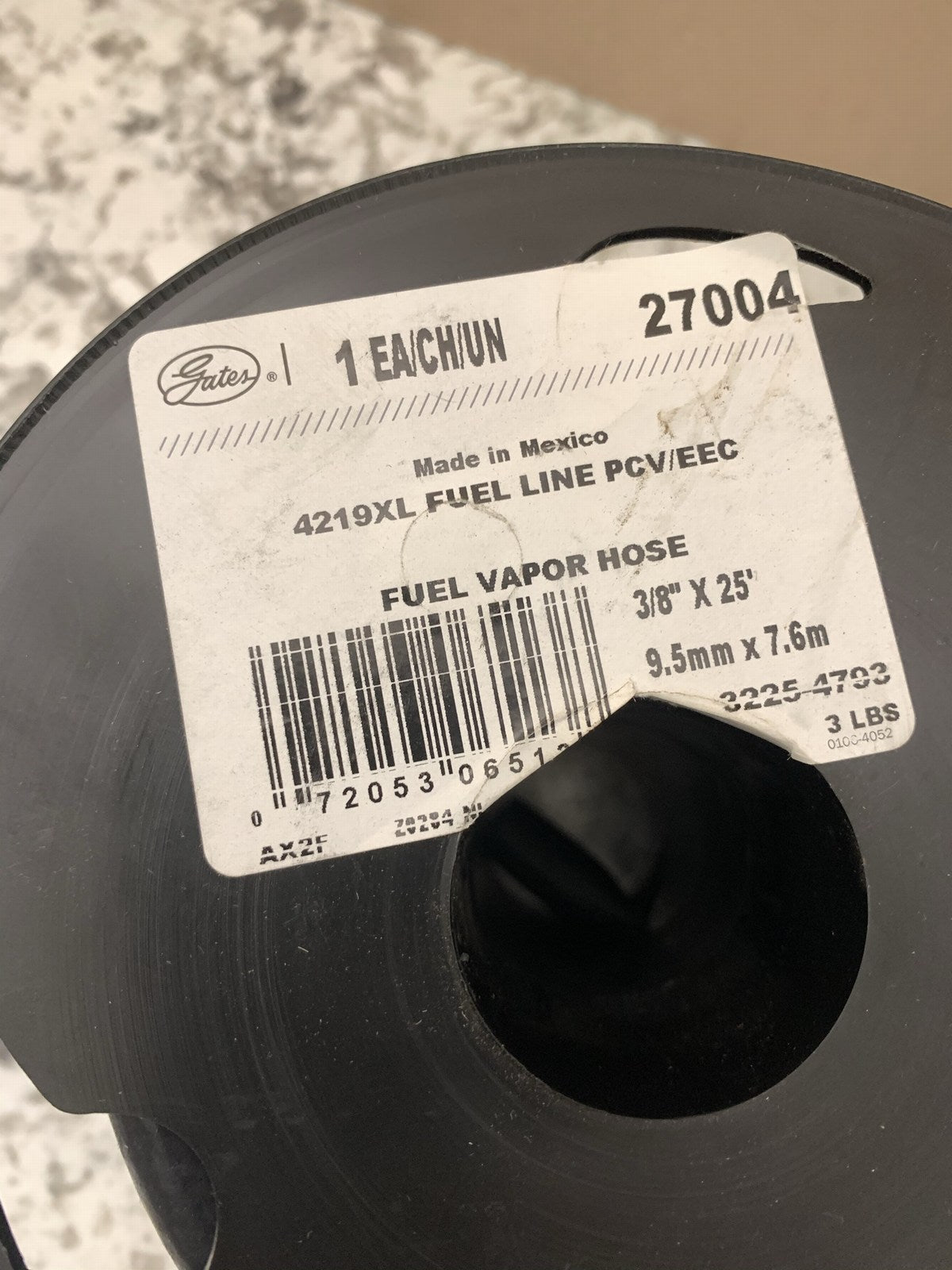 25 FEET - Gates 27004 3/8'' PVC / EEC Fuel Line Hose SAE J30R7