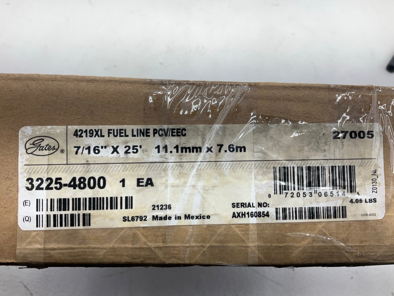 22 FEET - Gates 27005 Safety Stripe Fuel Line Hose PCV EEC - 7/16'' ID
