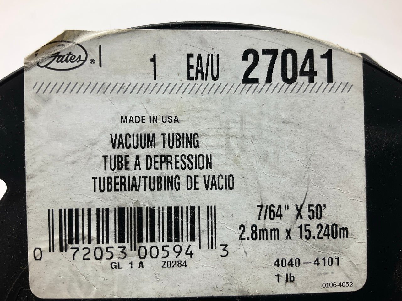 31 FEET - Gates 27041 Vacuum Tubing / Windshield Washer Hose - 7/64'' ID