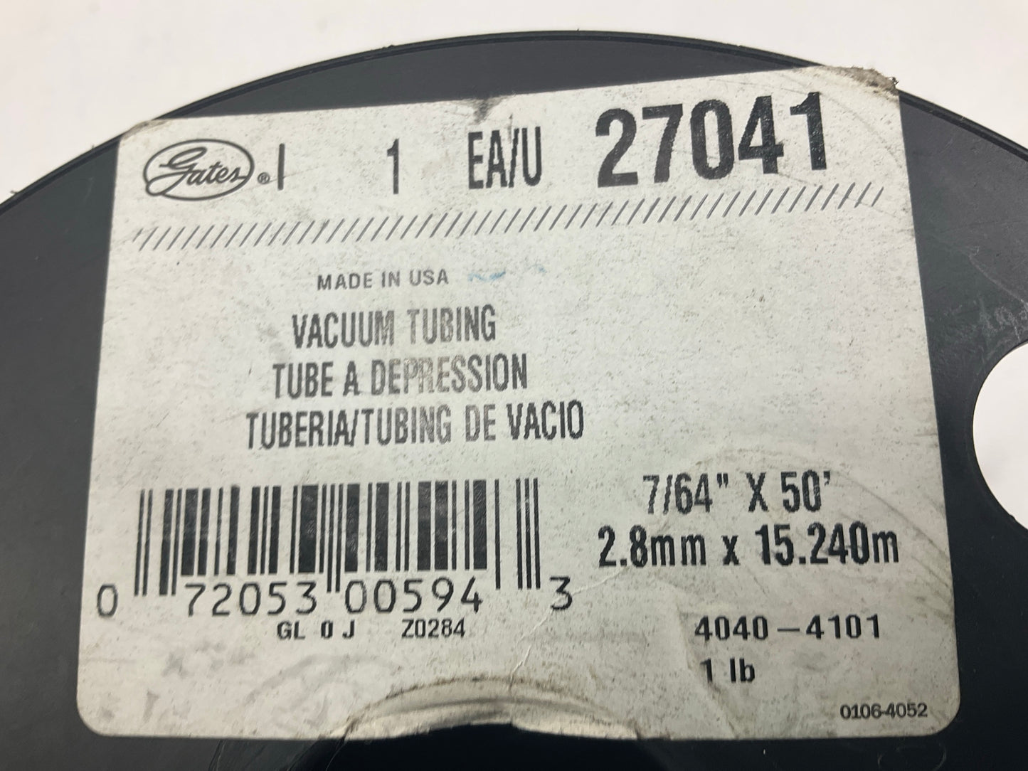 34 FEET - Gates 27041 7/64'' X 50' Vacuum Tubing Vacuum Hose Tube - MADE IN USA