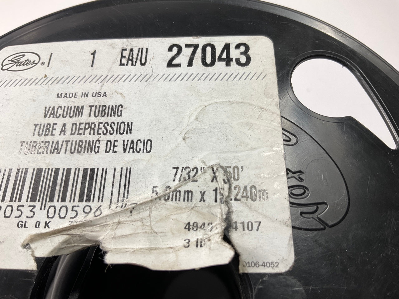 12 FEET - Gates 27043 Vacuum Tubing Hose, 7/32'' ID, 30 Inch/Hg
