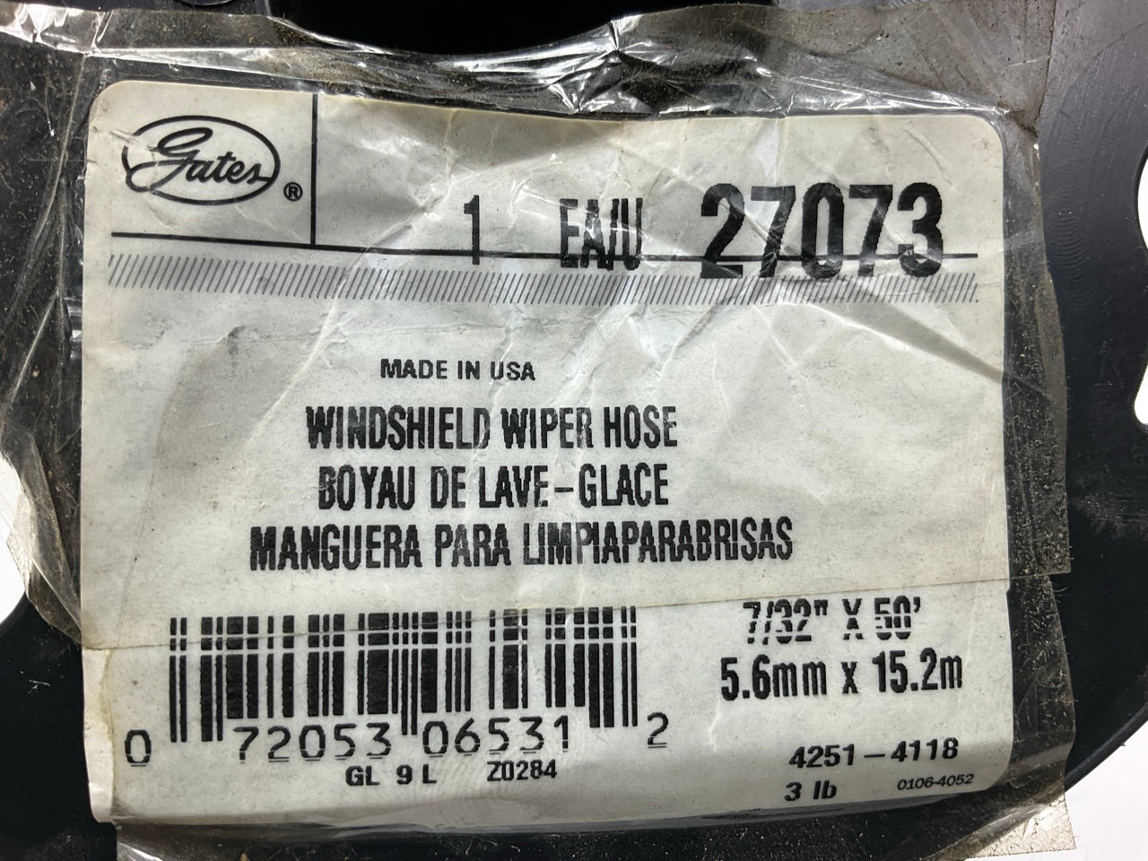 33 FEET - Gates 27073 Vacuum / Windshield Washer Hose, 7/32'' ID