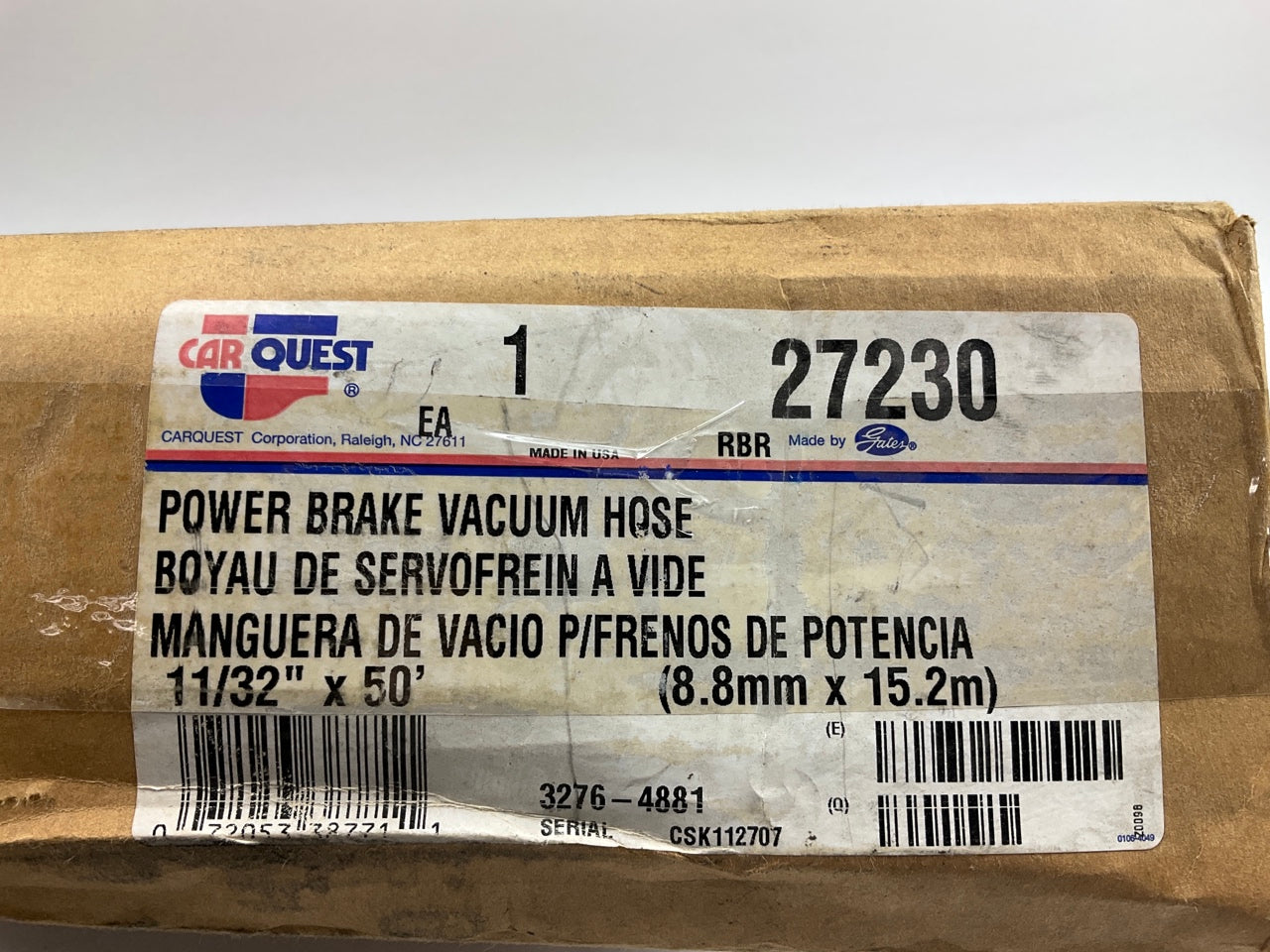 33 FEET - Gates 27230 PREMIUM Power Brake PVC Vacuum Hose 11/32'' Inner Diameter