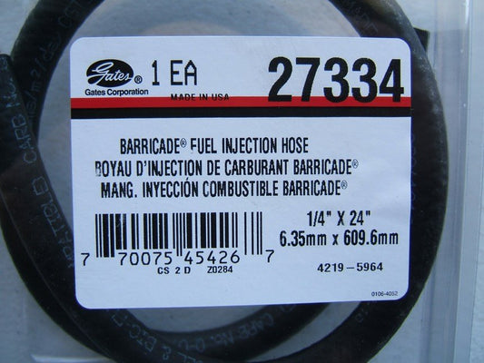 Gates BARRICADE 27334 2 FEET 2' Fuel Injection Fuel Hose Line 1/4'' 225 PSI