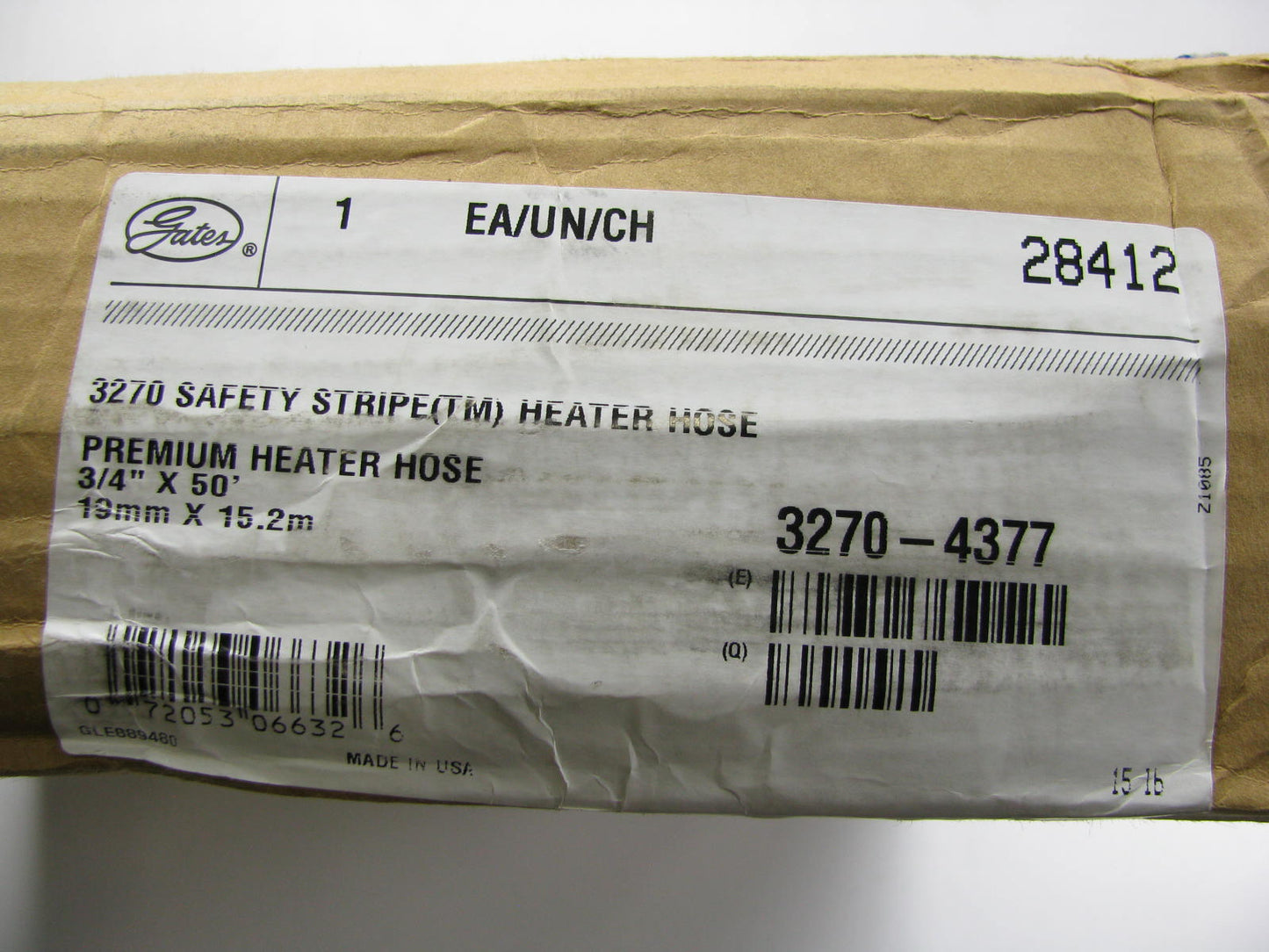 50 FEET - Gates 28412 Safety Stripe HVAC Heater Hose - 3/4'' X 50' Long