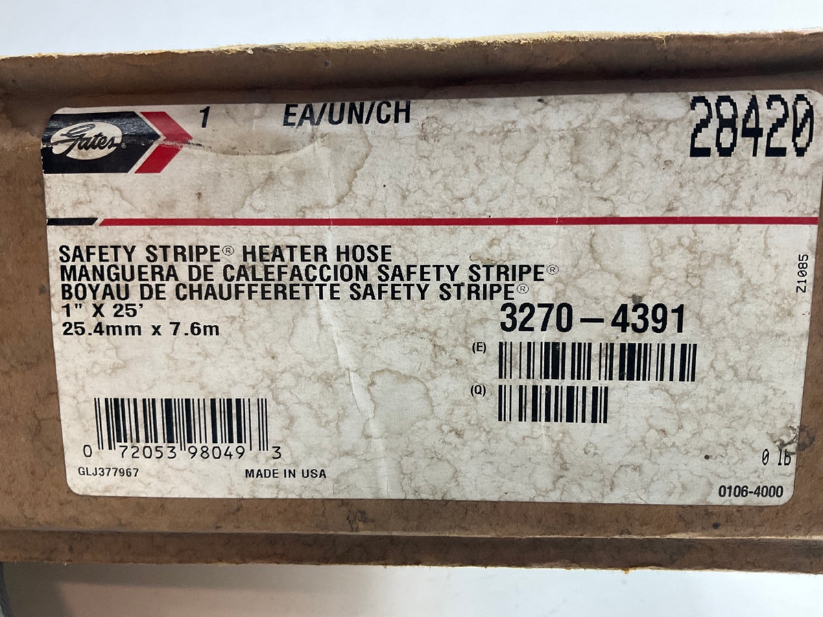 25 FEET - Gates 28420 Safety Stripe Heater Hose, 1'' ID