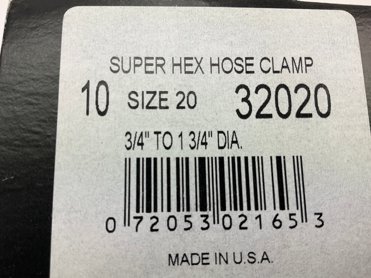 (10) Gates 32020 Stainless Steel Hose Clamps - Clamping Range 3/4'' To 1-3/4''