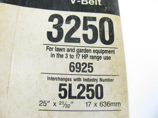 Gates 3250 Power Equipment Accessory Drive Belt - 21/32'' X 25''