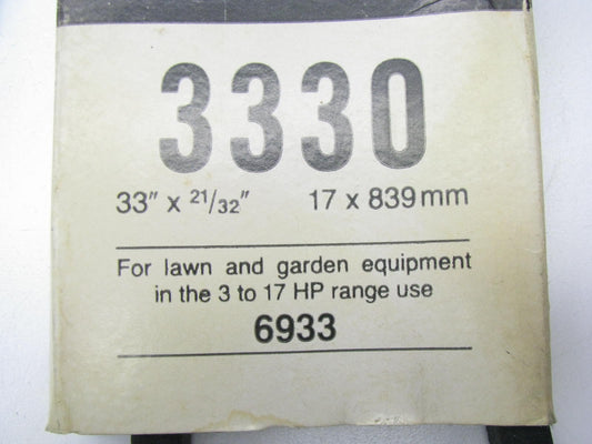 Gates 3330 Lawn & Garden Power Equipment Accessory Drive Belt - 21/32'' X 33''